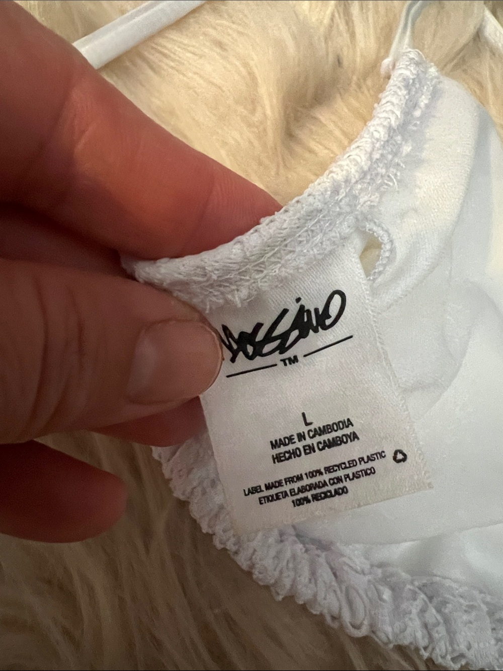 Mossimo White Eyelet Triangle Bikini Top - Women - Picture 3 of 3